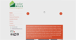 Desktop Screenshot of cedarmillswichita.com